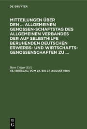 Cover von Breslau, vom 24. bis 27. August 1904