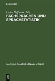 Cover von Fachsprachen und Sprachstatistik