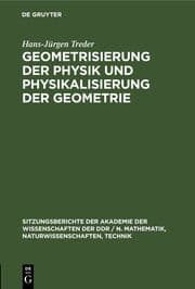 Cover von Geometrisierung der Physik und Physikalisierung der Geometrie