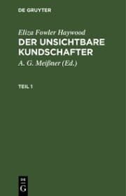 Cover von Eliza Fowler Haywood: Der unsichtbare Kundschafter. Teil 1