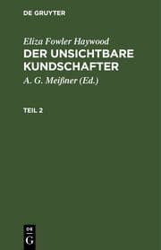 Cover von Eliza Fowler Haywood: Der unsichtbare Kundschafter. Teil 2
