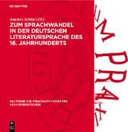 Cover von Zum Sprachwandel in der deutschen Literatursprache des 16. Jahrhunderts
