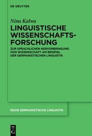 Cover von Linguistische Wissenschaftsforschung