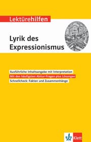 Cover von Klett Lektürehilfen Lyrik des Expressionismus