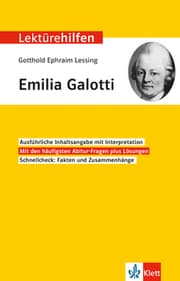 Cover von Gotthold Ephraim Lessing 'Emilia Galotti'