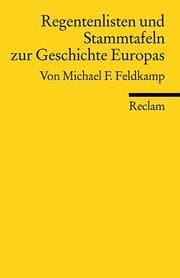 Cover von Regentenlisten und Stammtafeln zur Geschichte Europas