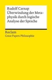 Cover von Überwindung der Metaphysik durch logische Analyse der Sprache