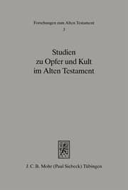 Cover von Studien zu Opfer und Kult im Alten Testament