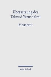 Cover von Übersetzung des Talmud Yerushalmi