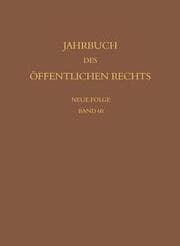 Cover von Jahrbuch des öffentlichen Rechts der Gegenwart. Neue Folge