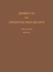 Cover von Jahrbuch des öffentlichen Rechts der Gegenwart. Neue Folge