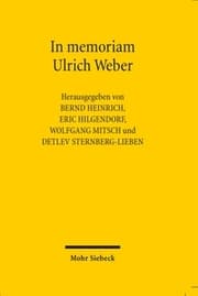 Cover von In memoriam Ulrich Weber
