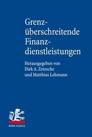 Cover von Grenzüberschreitende Finanzdienstleistungen