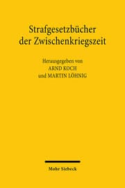 Cover von Strafgesetzbücher der Zwischenkriegszeit