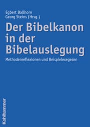 Cover von Der Bibelkanon in der Bibelauslegung