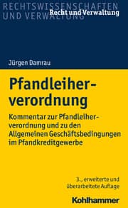 Cover von Pfandleiherverordnung