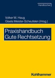 Cover von Praxishandbuch Gute Rechtsetzung