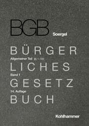 Cover von Kommentar zum Bürgerlichen Gesetzbuch mit Einführungsgesetz und Nebengesetzen (BGB) (Soergel)