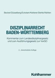 Cover von Disziplinarrecht Baden-Württemberg