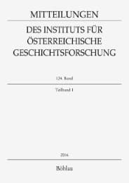Cover von Mitteilungen des Instituts für Österreichische Geschichtsforschung 124. Band, Teilband 1 (2016)