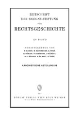 Cover von ZRG Kanonistische Abteilung 98.Band (2012)