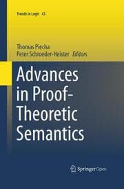 Cover von Advances in Proof-Theoretic Semantics