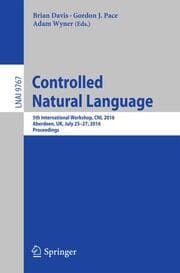 Cover von Controlled Natural Language