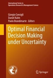 Cover von Optimal Financial Decision Making under Uncertainty