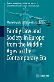 Cover von Family Law and Society in Europe from the Middle Ages to the Contemporary Era