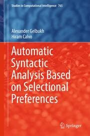 Cover von Automatic Syntactic Analysis Based on Selectional Preferences