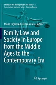 Cover von Family Law and Society in Europe from the Middle Ages to the Contemporary Era