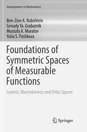 Cover von Foundations of Symmetric Spaces of Measurable Functions