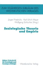 Cover von Soziologische Theorie und Empirie