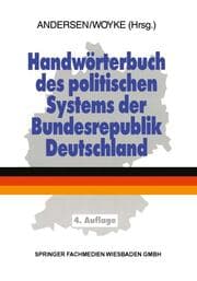 Cover von Handwörterbuch des politischen Systems der Bundesrepublik Deutschland