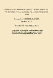 Cover von Über eine nichtlineare Differentialgleichung 2.Ordnung die bei einem gewissen Abschätzungsverfahren eine besondere Rolle spielt