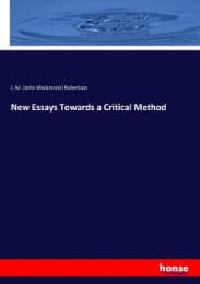 Cover von New Essays Towards a Critical Method