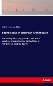 Cover von Sound Sense in Suburban Architecture
