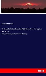Cover von Review of a letter from the Right Rev. John H. Hopkins D.D. LL. D.,