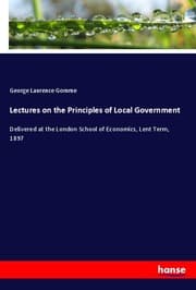 Cover von Lectures on the Principles of Local Government