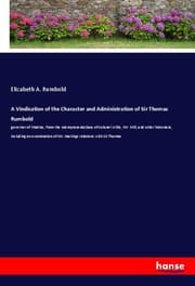 Cover von A Vindication of the Character and Administration of Sir Thomas Rumbold