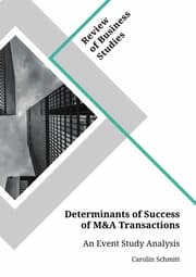 Cover von Determinants of Success of M&A Transactions