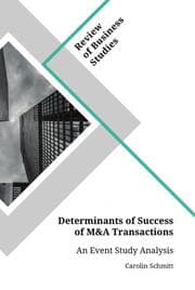 Cover von Determinants of Success of M&A Transactions