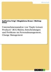 Cover von Unternehmensanalyse von 'Explo Leisure Products'. BCG-Matrix, Entscheidungen und Probleme im Personalmanagement, Change Management