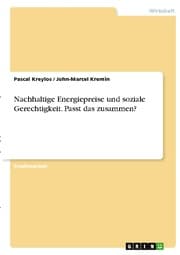 Cover von Nachhaltige Energiepreise und soziale Gerechtigkeit. Passt das zusammen?