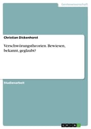 Cover von Verschwörungstheorien. Bewiesen, bekannt, geglaubt?