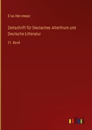 Cover von Zeitschrift für Deutsches Alterthum und Deutsche Litteratur