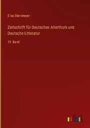 Cover von Zeitschrift für Deutsches Alterthum und Deutsche Litteratur