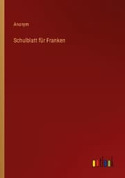 Cover von Schulblatt für Franken
