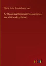 Cover von Zur Theorie der Massenerscheinungen in der menschlichen Gesellschaft