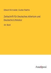 Cover von Zeitschrift für Deutsches Altertum und Deutsche Litteratur